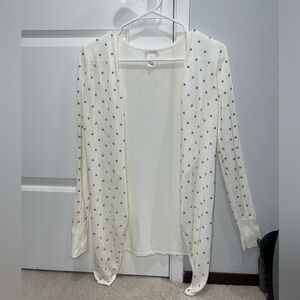 White and gold cardigan